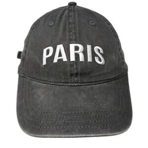 The Accessory Collective Gray One Size Baseball Cap Paris Embroidered Hat